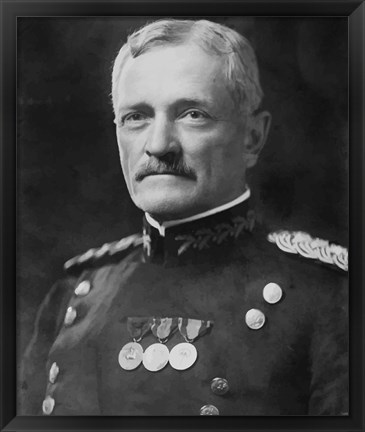 Framed General John Joseph Pershing (digitally restored) Print