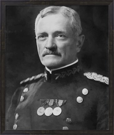 Framed General John Joseph Pershing (digitally restored) Print