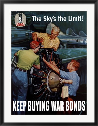 Framed Keep Buying War Bonds Print