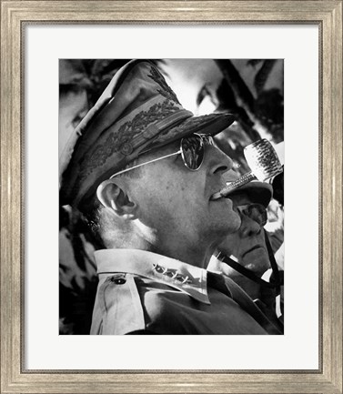 Framed General Douglas MacArthur Print