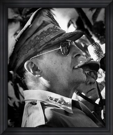 Framed General Douglas MacArthur Print