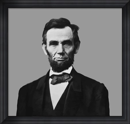 Framed President Abraham Lincoln (digitally restored) Print