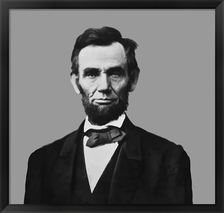 Framed President Abraham Lincoln (digitally restored) Print