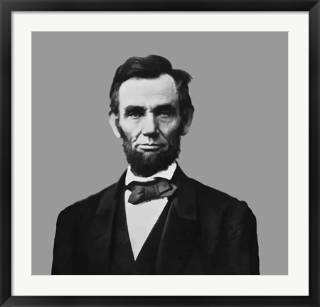 Framed President Abraham Lincoln (digitally restored) Print