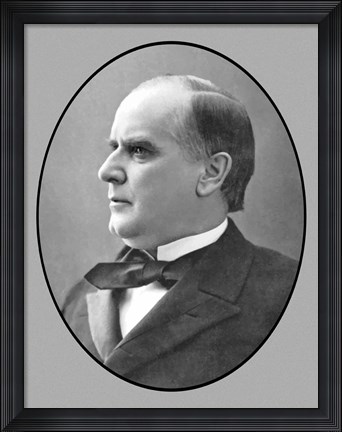 Framed President William McKinley, Jr (side profile) Print