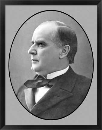 Framed President William McKinley, Jr (side profile) Print