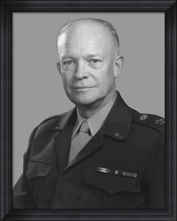 Framed Dwight D Eisenhower Print