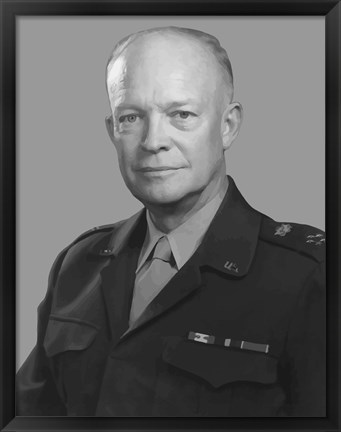 Framed Dwight D Eisenhower Print