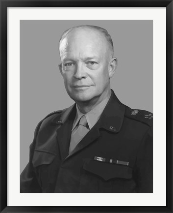 Framed Dwight D Eisenhower Print