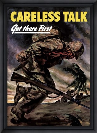 Framed Careless Talk Got There First Print