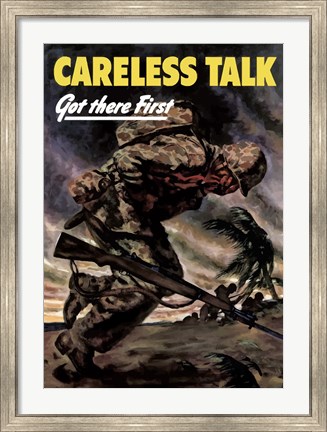 Framed Careless Talk Got There First Print