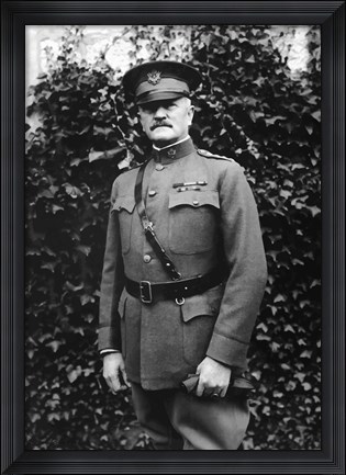 Framed General John Joseph Pershing Print