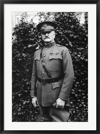 Framed General John Joseph Pershing Print