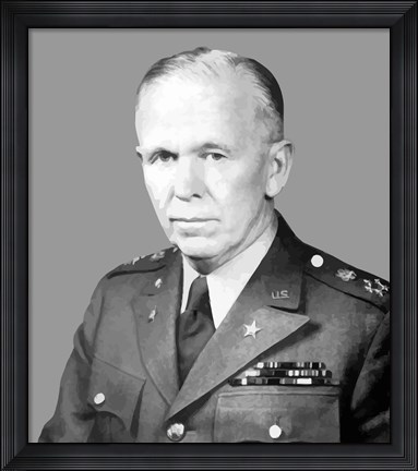 Framed General George Catlett Marshall Print