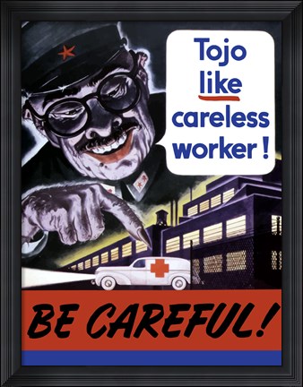 Framed Be Careful! Print