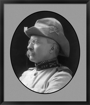 Framed Colonel Theodore Roosevelt (side profile) Print