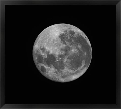 Framed Supermoon of March 19, 2011 Print