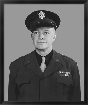 Framed Supreme Commander Dwight D Eisenhower Print