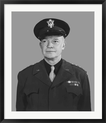 Framed Supreme Commander Dwight D Eisenhower Print