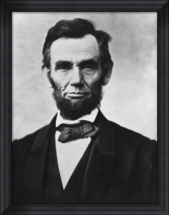 Framed Civil War era Vector Photo of President Abraham Lincoln Print