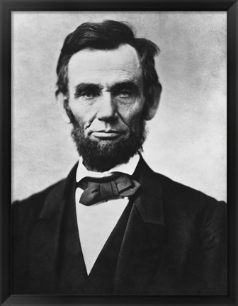 Framed Civil War era Vector Photo of President Abraham Lincoln Print