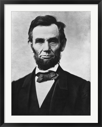 Framed Civil War era Vector Photo of President Abraham Lincoln Print