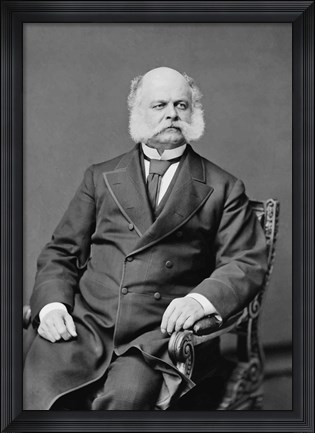 Framed Civil War General Ambrose Everett Burnside Print