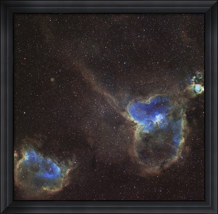 Framed Heart and Soul Nebula Print