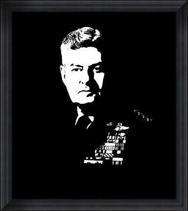 Framed General Curtis Lemay, Vector Portrait Print