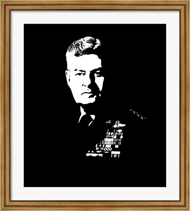 Framed General Curtis Lemay, Vector Portrait Print