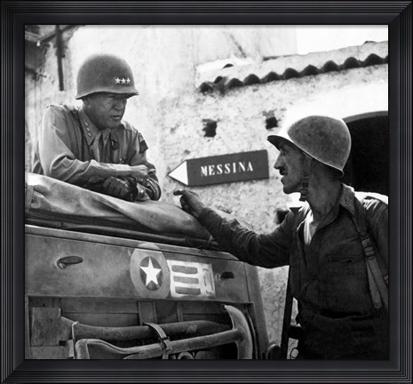 Framed General George Smith Patton Print