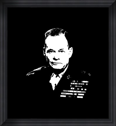 Framed Lieutenant General Lewis Burwell Chesty Puller in uniform Print