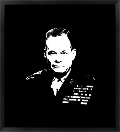Framed Lieutenant General Lewis Burwell Chesty Puller in uniform Print