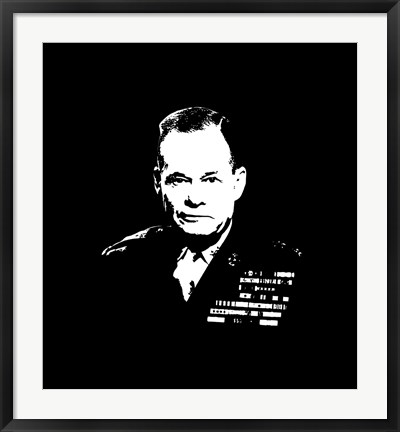Framed Lieutenant General Lewis Burwell Chesty Puller in uniform Print
