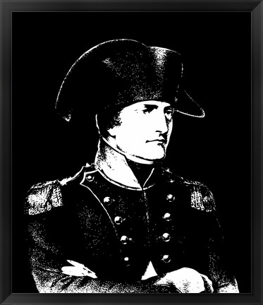 Framed Napoleon Bonaparte in uniform Print