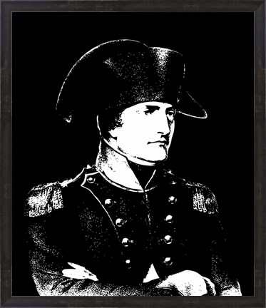 Framed Napoleon Bonaparte in uniform Print