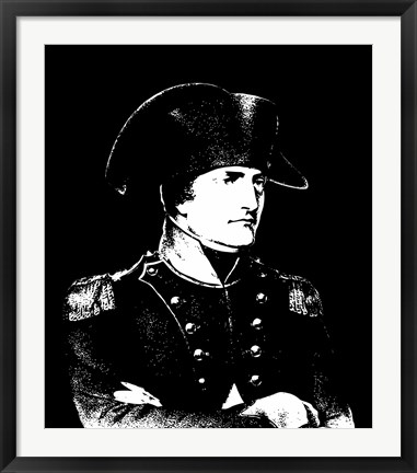 Framed Napoleon Bonaparte in uniform Print