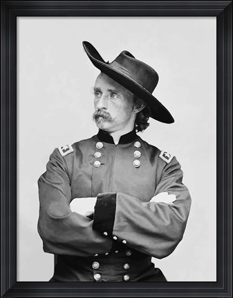 Framed General George Armstrong Custer Print