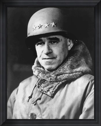 Framed Omar Bradley (digitally restored) Print