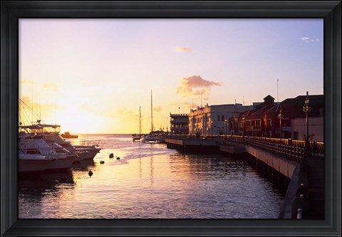 Framed Sunset, Bridgetown, Barbados, Caribbean Print