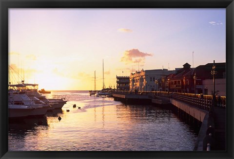 Framed Sunset, Bridgetown, Barbados, Caribbean Print