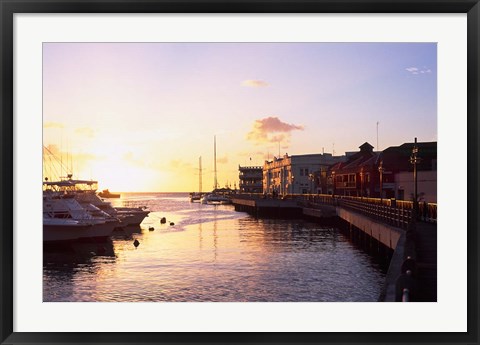 Framed Sunset, Bridgetown, Barbados, Caribbean Print