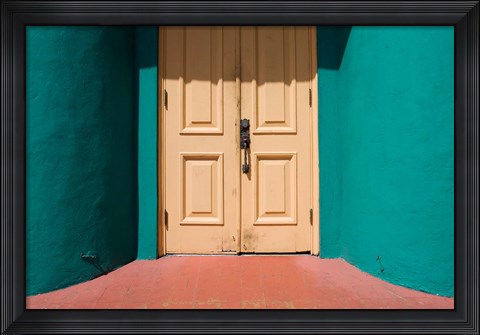 Framed Bahamas, New Providence Island, Nassau, Doorway Print