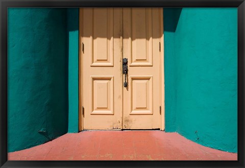 Framed Bahamas, New Providence Island, Nassau, Doorway Print