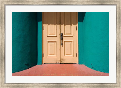 Framed Bahamas, New Providence Island, Nassau, Doorway Print