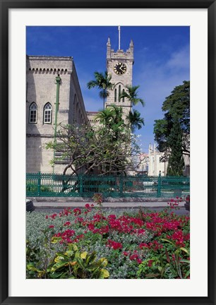 Framed Government House, Bridgetown, Barbados, Caribbean Print