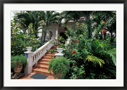 Framed Sunbury Plantation House, St Phillip Parish, Barbados, Caribbean Print