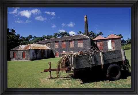 Framed St Nicholas Abbey Sugar Mill, St Peter Parish, Barbados, Caribbean Print
