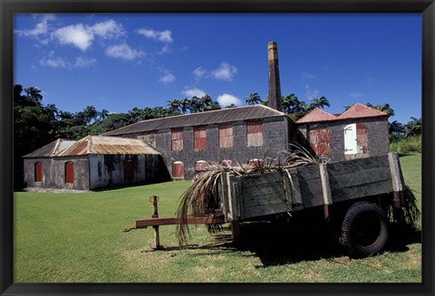 Framed St Nicholas Abbey Sugar Mill, St Peter Parish, Barbados, Caribbean Print