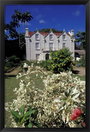 Framed St Nicholas Abbey, St Peter Parish, Barbados, Caribbean Print